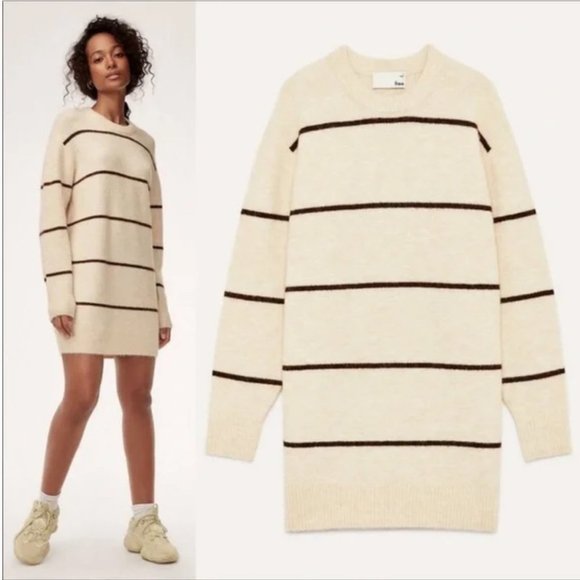 Wilfred Sweaters - ❌SOLD ❌Aritzia Wilfred Free Cipriana Alpaca Wool Blend Striped Sweater Dress XXS